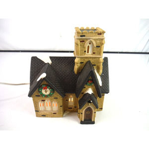 Heritage Heartland Valley Village Dickens Porcelain Lighted Church With Cord